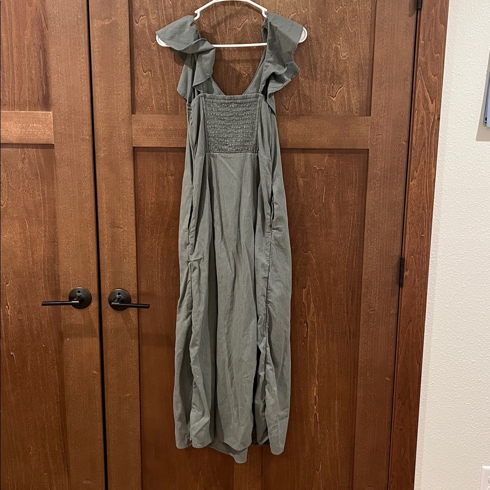 Universal Thread Backless Ruffle Dress in Sage Green - Picture 3 of 5